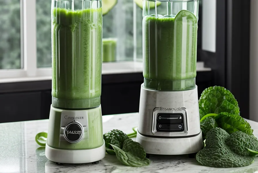 Gros plan d'un blender avec un smoothie vert frais et de la condensation