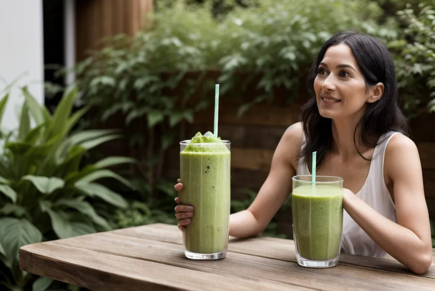 Mixeur rempli de fruits et légumes frais pour une cure de smoothie minceur durable