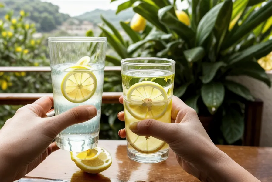 Verre d'eau citronnée, réflexe d'hydratation pendant un régime rapide