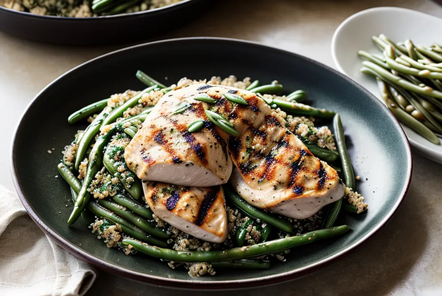 Une assiette équilibrée avec des protéines et des légumes pour favoriser la satiété le soir.